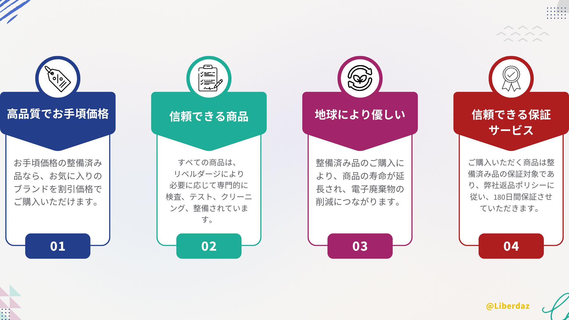 整備済み品とは？|リベルダージオンライン